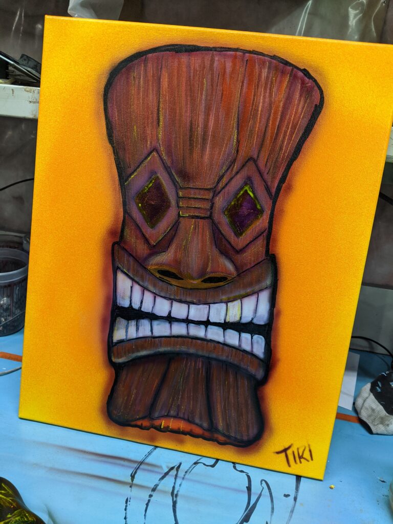 Big Tiki's Airbrushing Airbrush Airbrush Services Custom Paint Custom Painter Custom Airbrush Custom Goalie Masks Goalie mask painter Motorcycle painter Motorcycle airbrush Airbrush artist