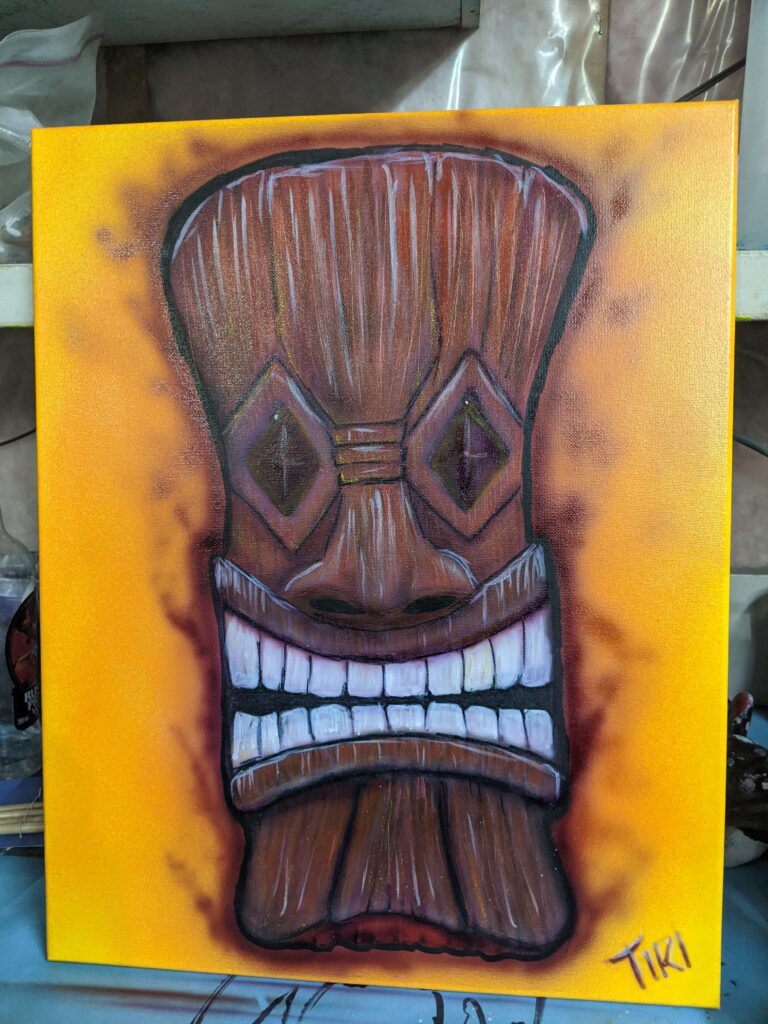 Big Tiki's Airbrushing Airbrush Airbrush Services Custom Paint Custom Painter Custom Airbrush Custom Goalie Masks Goalie mask painter Motorcycle painter Motorcycle airbrush Airbrush artist