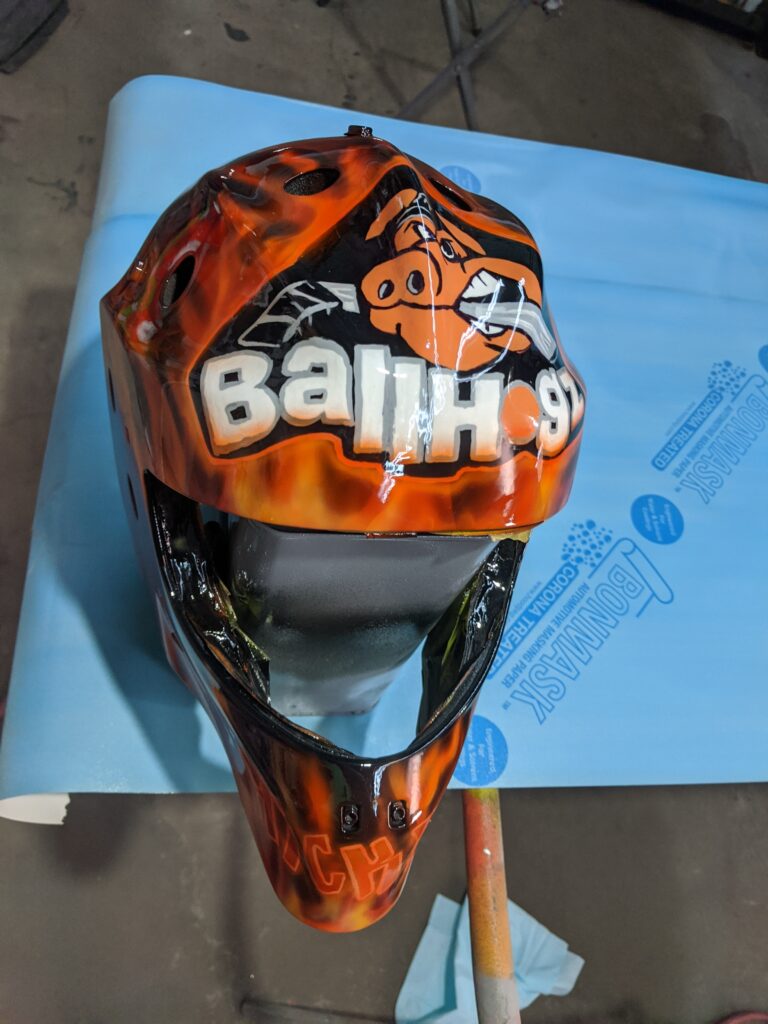 Big Tiki's Airbrushing Airbrush Airbrush Services Custom Paint Custom Painter Custom Airbrush Custom Goalie Masks Goalie mask painter Motorcycle painter Motorcycle airbrush Airbrush artist