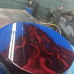 Big Tiki's Airbrushing Airbrush Airbrush Services Custom Paint Custom Painter Custom Airbrush Custom Goalie Masks Goalie mask painter Motorcycle painter Motorcycle airbrush Airbrush artist