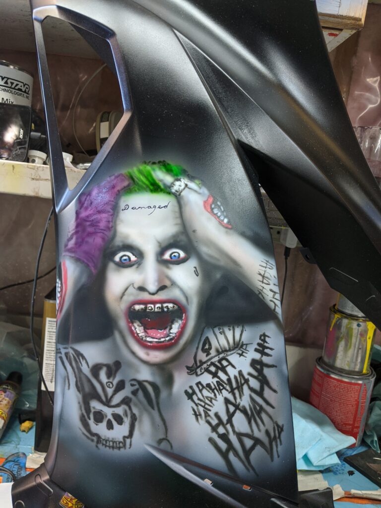 Big Tiki's Airbrushing Airbrush Airbrush Services Custom Paint Custom Painter Custom Airbrush Custom Goalie Masks Goalie mask painter Motorcycle painter Motorcycle airbrush Airbrush artist