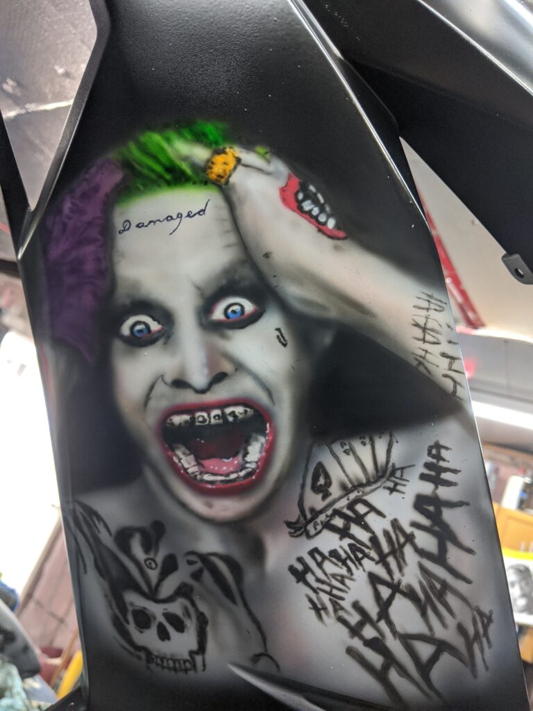 Big Tiki's Airbrushing Airbrush Airbrush Services Custom Paint Custom Painter Custom Airbrush Custom Goalie Masks Goalie mask painter Motorcycle painter Motorcycle airbrush Airbrush artist