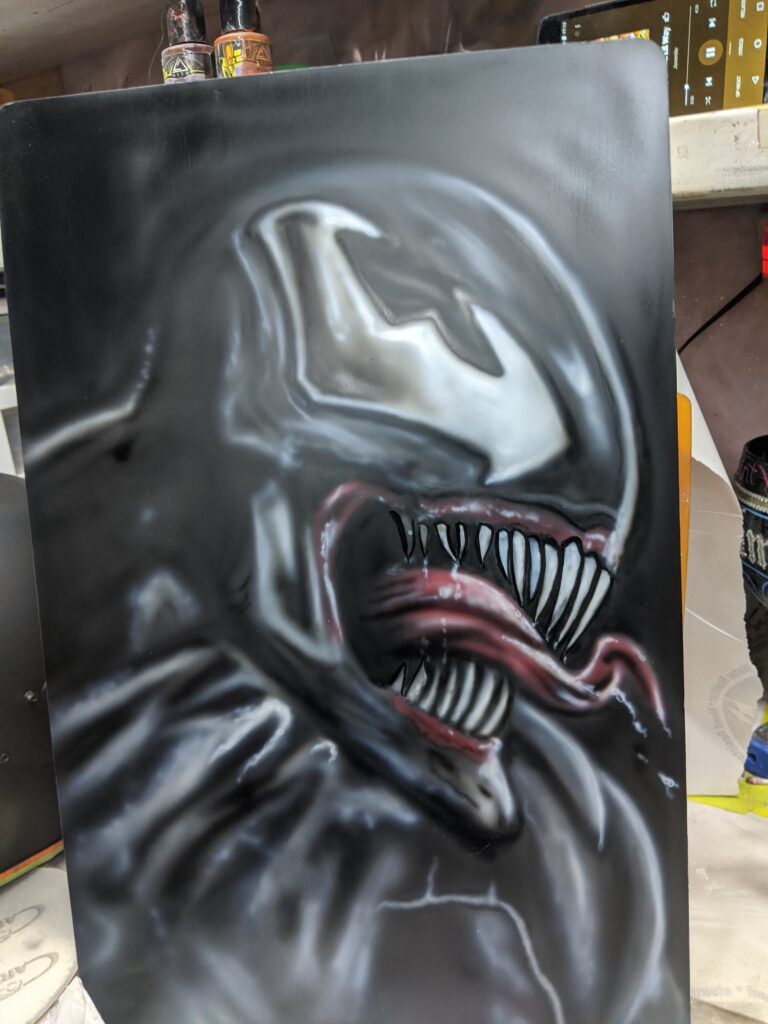 Big Tiki's Airbrushing Airbrush Airbrush Services Custom Paint Custom Painter Custom Airbrush Custom Goalie Masks Goalie mask painter Motorcycle painter Motorcycle airbrush Airbrush artist